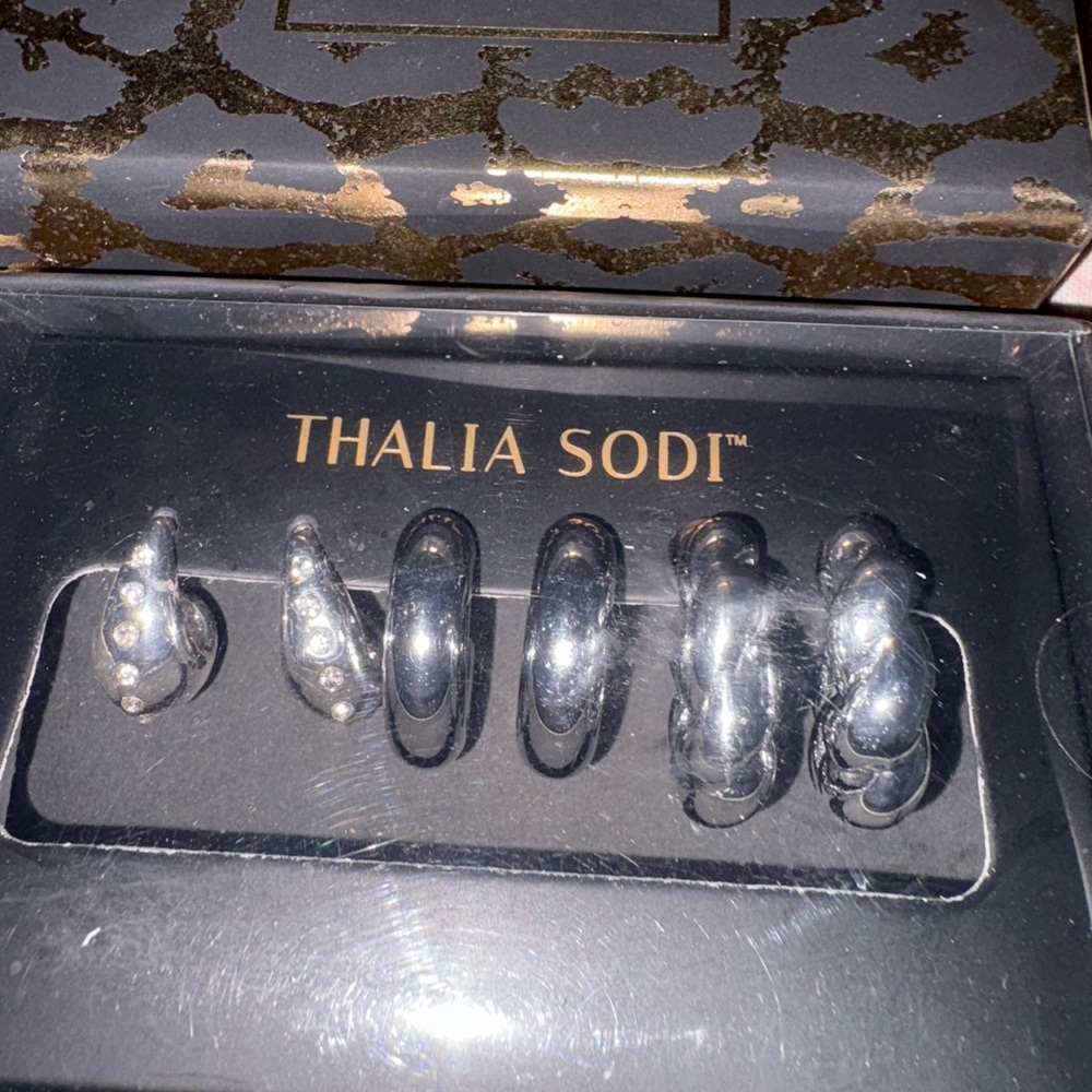 NEW Thalia Sodi 3 silver earrings set - Picture 2 of 4